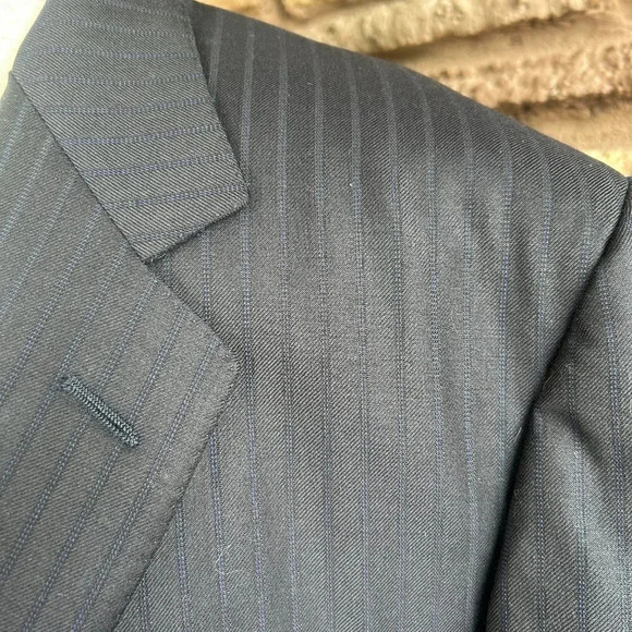 Fratelli Tallia Di Delfino Hand Tailored Mens Navy Blue Suit 48 -50 R - Picture 5 of 9